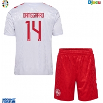 Danska Mikkel Damsgaard #14 Gostujuci Dres za djecu EP 2024 Kratak Rukav (+ Kratke hlače)